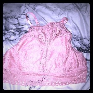 Pink halter top bralet